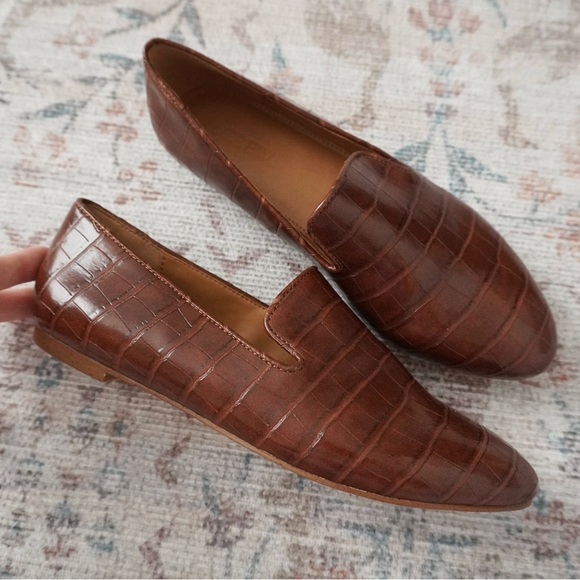 J. Crew Shoes - J. Crew Crocodile Embossed Loafers
